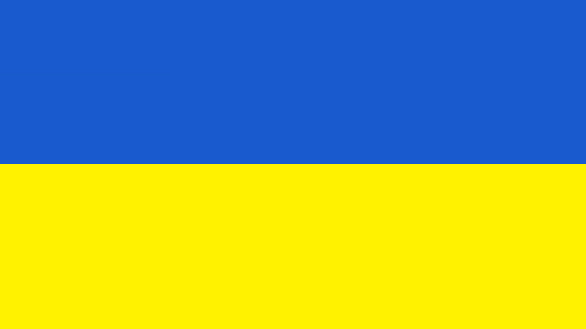 Ukrainische Flagge blau-gelb